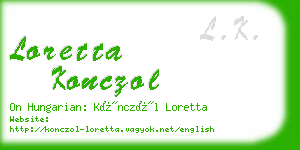 loretta konczol business card